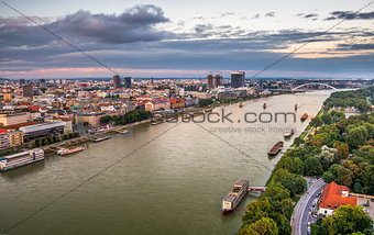 Danube River in Bratislava, Slovakia