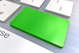 Blank Green keyboard button