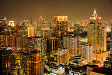 Bangkok skyline by night