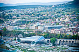 Philharmonic building and panoramic view in Tbilisi capitol of Georgia
