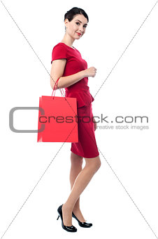 Charming woman on a shopping spree