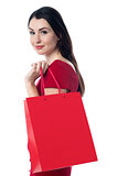 Pretty woman with a shopping bag