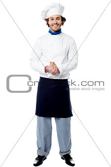Full length portrait of a handsome chef