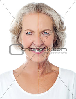 Portrait of a happy senior lady