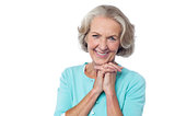 Cheerful portrait of smiling senior woman