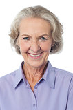 Portrai of a smiling aged lady