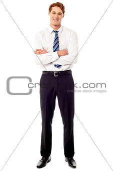 Confident young business executive