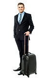 Corpoprate guy all set for business trip