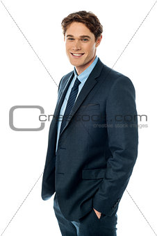 Young executive in business suit