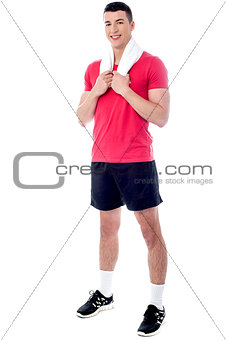 Handsome young male fitness trainer