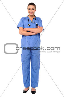 Female physician posing with confidence