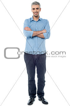 Casual middle age man posing