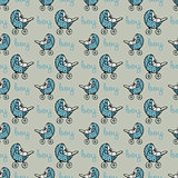 seamless pattern with baby carriage