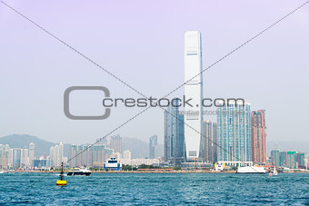 Views of the city and the port of Hong Kong.