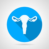 Gynecology round vector icon
