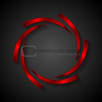 Abstract red metal logo design