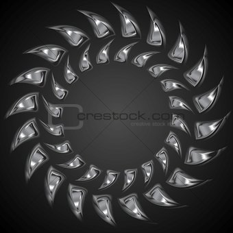 Abstract metal shape logo background