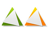 Abstract triangle shape vector sticker