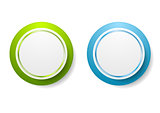 Abstract green and blue circle stickers