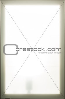 white sheet with frame