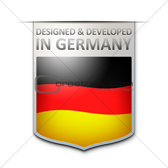 designed and developed in germany badge