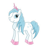 Vector illustration of cute horse princess, royal pony
