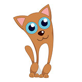Vector illustration of cute dog like chihuahua
