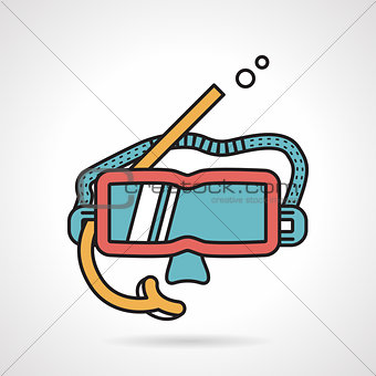 Flat design vector icon for diving mask