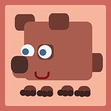 Brown bear cartoon icon