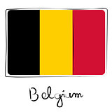 Belgium flag doodle