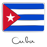 Cuba doodle flag 