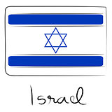 Israel flag doodle