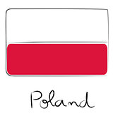 Poland flag doodle