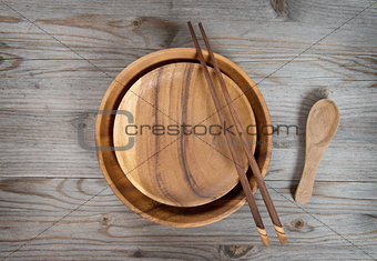 Empty plate and chopsticks 