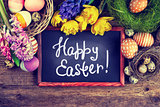 Chalk board with text - Happy Easter