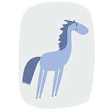 vector illustration of a cartoon horse