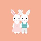 Cute rabbit love card