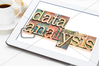 data analysis on digital tablet