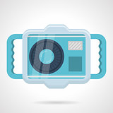 Flat color vector icon for scuba camera