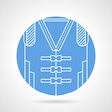 Blue vector icon for life jacket