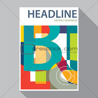 flat design magazine cover , flyer, brochure templates