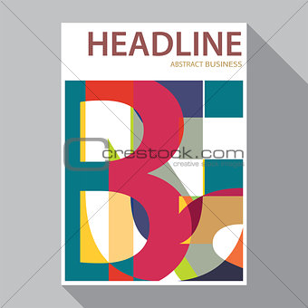 flat design magazine cover , flyer, brochure templates