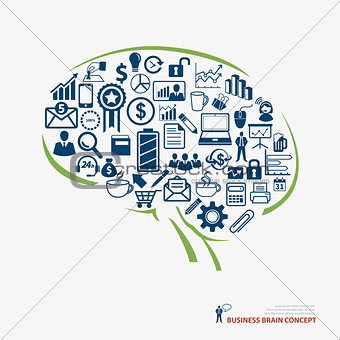 brain icon business concept