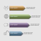 Arrow badge infographic design template