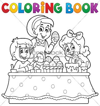 Coloring book Easter topic image 1