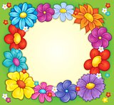 Frame with flower theme 2
