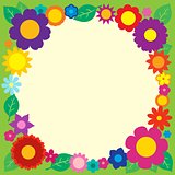 Frame with flower theme 5