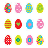 decorated easter egg on white background