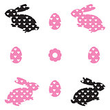 background with egg and rabbit