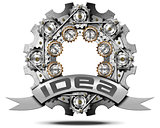 Idea - Metal Icon with Gears